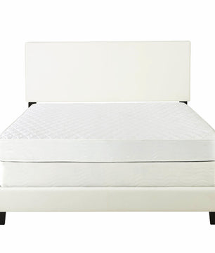Twin Bed Florence Upholstered Faux Leather Platform Bed Frame Furniture F382 - Lusy Store