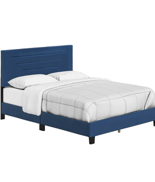 Twin Bed Luxembourg Upholstered Faux Leather Platform Bed Furniture Bed Frame F386 - Lusy Store