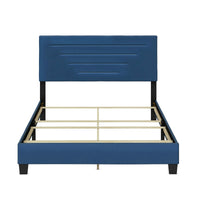 Twin Bed Luxembourg Upholstered Faux Leather Platform Bed Furniture Bed Frame F386 - Lusy Store