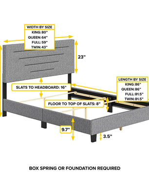 Twin Bed Luxembourg Upholstered Faux Leather Platform Bed Furniture Bed Frame F386 - Lusy Store
