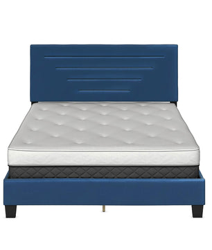 Twin Bed Luxembourg Upholstered Faux Leather Platform Bed Furniture Bed Frame F386 - Lusy Store