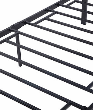 Twin Bed Metal And Wood Bed Frame With Headboard And Footboard Easy to Assemble F406 - Lusy Store