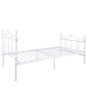 Twin Bed Metal Bed Frame With Headboard And Footboard Single Platform Mattress Base F408 - Lusy Store