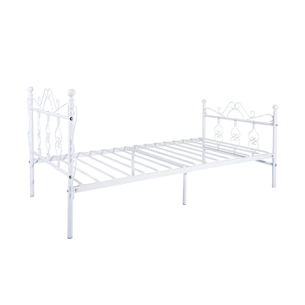 Twin Bed Metal Bed Frame With Headboard And Footboard Single Platform Mattress Base F408 - Lusy Store