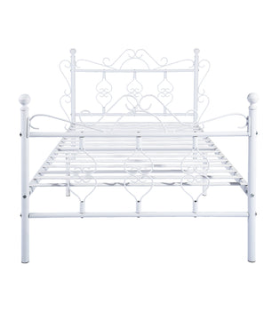 Twin Bed Metal Bed Frame With Headboard And Footboard Single Platform Mattress Base F408 - Lusy Store