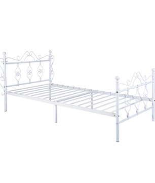 Twin Bed Metal Bed Frame With Headboard And Footboard Single Platform Mattress Base F408 - Lusy Store