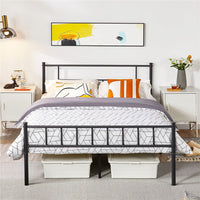 Twin Bed Metal Full Bed with Headboard and Footboard Bed Frame Furniture Bedroom F380 - Lusy Store
