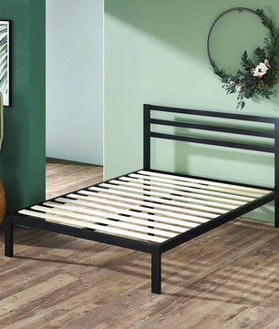 Twin Bed Metal Platform Bed Frame with Headboard Bedroom Set Furniture F385 - Lusy Store