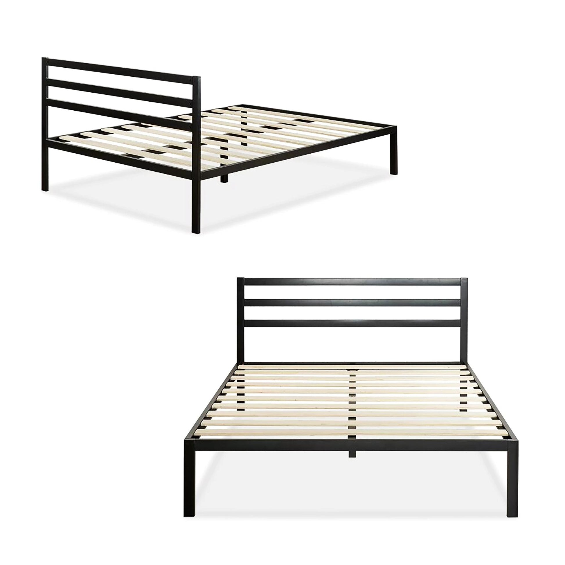 Twin Bed Metal Platform Bed Frame with Headboard Bedroom Set Furniture F385 - Lusy Store