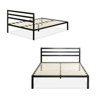 Twin Bed Metal Platform Bed Frame with Headboard Bedroom Set Furniture F385 - Lusy Store