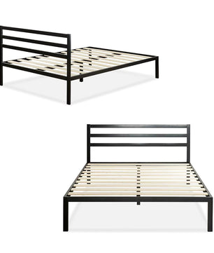 Twin Bed Metal Platform Bed Frame with Headboard Bedroom Set Furniture F385 - Lusy Store