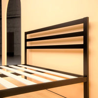 Twin Bed Metal Platform Bed Frame with Headboard Bedroom Set Furniture F385 - Lusy Store