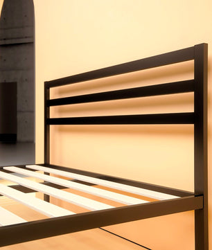 Twin Bed Metal Platform Bed Frame with Headboard Bedroom Set Furniture F385 - Lusy Store