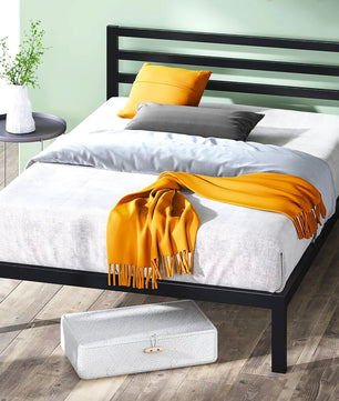 Twin Bed Metal Platform Bed Frame with Headboard Bedroom Set Furniture F385 - Lusy Store