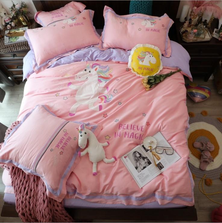 Unicorn Bedding 3D 60 Tribute Satin Long-Staple Cotton Patch - Lusy Store