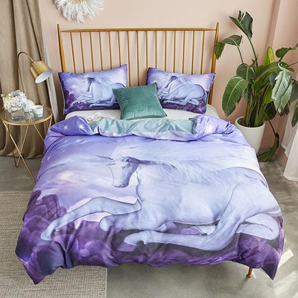 Unicorn Bedding 3D Home Textile Cross-Border Rainbow Unicorn Digital - Lusy Store