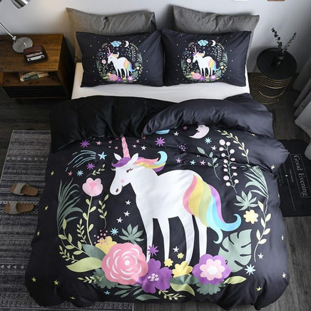 Unicorn Bedding 3D Home Textile Cross-Border Rainbow Unicorn Digital - Lusy Store