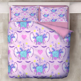 Unicorn Bedding 3D Printing Cute Bedding Sets For Girls Kids BD158 - Lusy Store