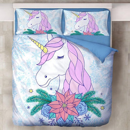 Unicorn Bedding 3D Printing Cute Bedding Sets For Girls Kids BD161 - Lusy Store