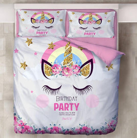 Unicorn Bedding 3D Printing Cute Bedding Sets For Girls Kids BD164 - Lusy Store