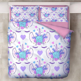 Unicorn Bedding 3D Printing Cute Bedding Sets For Girls Kids BD165 - Lusy Store