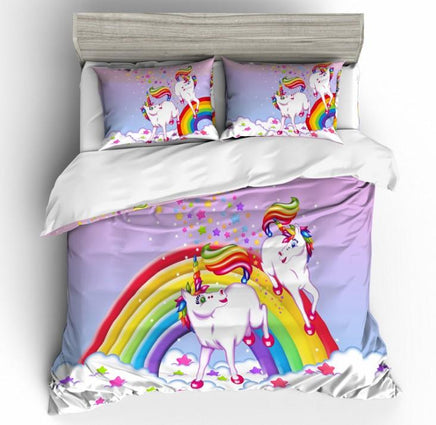 Unicorn Bedding 3D Rainbow Color Cross-Border B1152 - Lusy Store