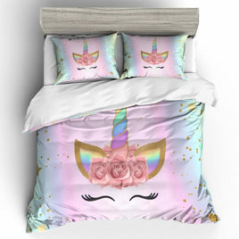 Unicorn Bedding 3D Rainbow Color Cross-Border B1153 - Lusy Store