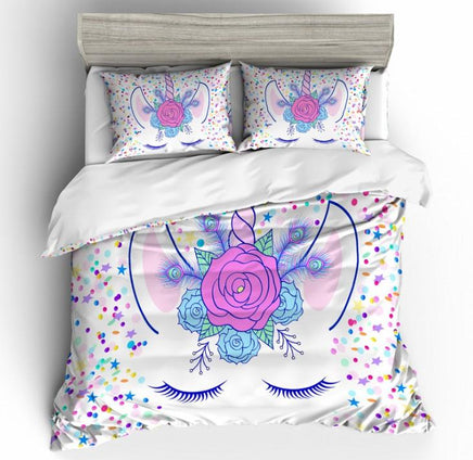 Unicorn Bedding 3D Rainbow Color Cross-Border B1157 - Lusy Store