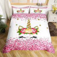 Unicorn Bedding Set For Kids Girls Room Decor Cute Animals D543 - Lusy Store