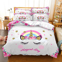 Unicorn Bedding Set For Kids Girls Room Decor Cute Animals D543 - Lusy Store