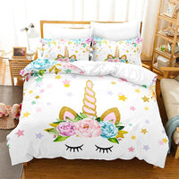 Unicorn Bedding Set For Kids Girls Room Decor Cute Animals D543 - Lusy Store