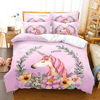 Unicorn Bedding Set For Kids Girls Room Decor Cute Animals D543 - Lusy Store