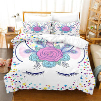 Unicorn Bedding Set For Kids Girls Room Decor Cute Animals D543 - Lusy Store