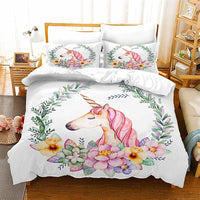 Unicorn Bedding Set For Kids Girls Room Decor Cute Animals D543 - Lusy Store