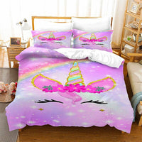 Unicorn Bedding Set For Kids Girls Room Decor Cute Animals D543 - Lusy Store