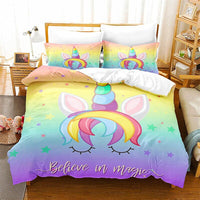 Unicorn Bedding Set For Kids Girls Room Decor Cute Animals D543 - Lusy Store