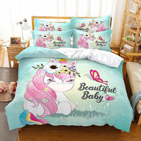 Unicorn Bedding Set For Kids Girls Room Decor Cute Animals D543 - Lusy Store