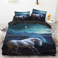 Unicorn Bedding Set Microfiber Flying Horse Comforter Cover Kids Bedroom Sets D542 - Lusy Store