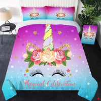 Unicorn Bedding Sets Duvet Cover Kids Bedding Sets Cute Colorful Twin/Full/Queen/King Size - Lusy Store