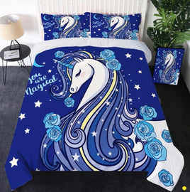 Unicorn Bedding Sets Duvet Cover Kids Bedding Sets Cute Colorful Twin/Full/Queen/King Size - Lusy Store