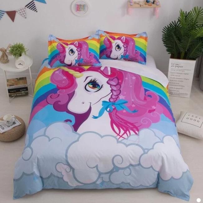 Unicorn Bedding Sets Duvet Cover Kids Bedding Sets Twin/Full/Queen/King Size - Lusy Store