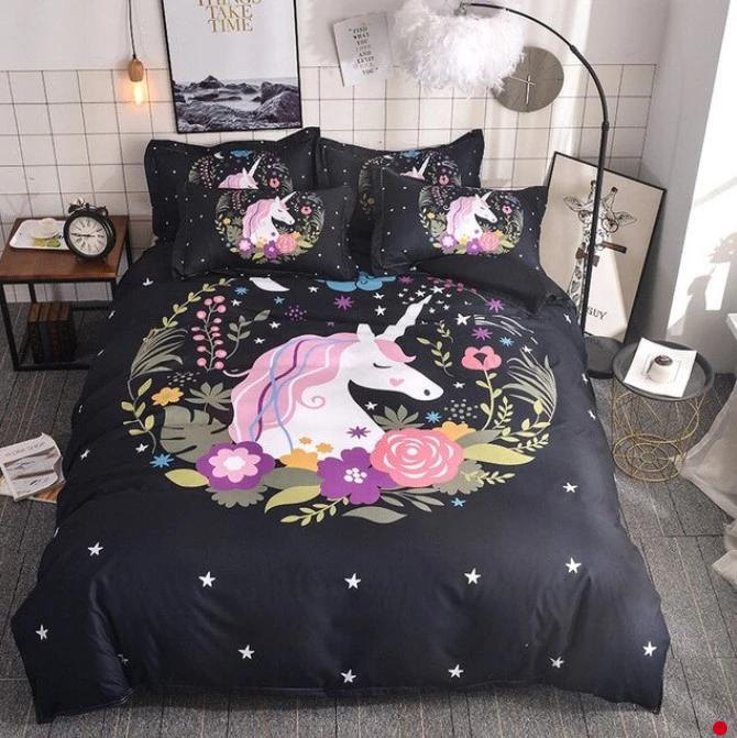 Unicorn Bedding Sets Duvet Cover Kids Bedding Sets Twin/Full/Queen/King Size - Lusy Store