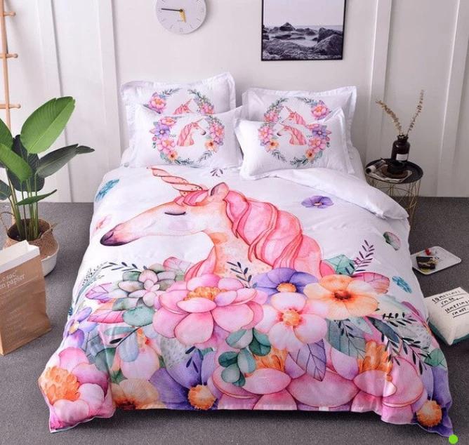 Unicorn Bedding Sets Duvet Cover Kids Bedding Sets Twin/Full/Queen/King Size - Lusy Store