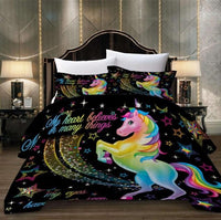 Unicorn Pattern Bedding Sets Duvet Cover Bed Linen Kids Bedding Sets Twin/Full/Queen/King Size - Lusy Store