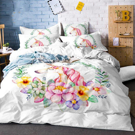 Unicorn Pink Designer Bedding Sets Duvet Cover Kids Bedding Sets Twin/Full/Queen/King Size - Lusy Store