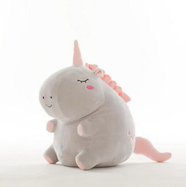 Unicorn Plush Toy Cute Animal Stuffed Soft Pillow Toys For Girl Grey