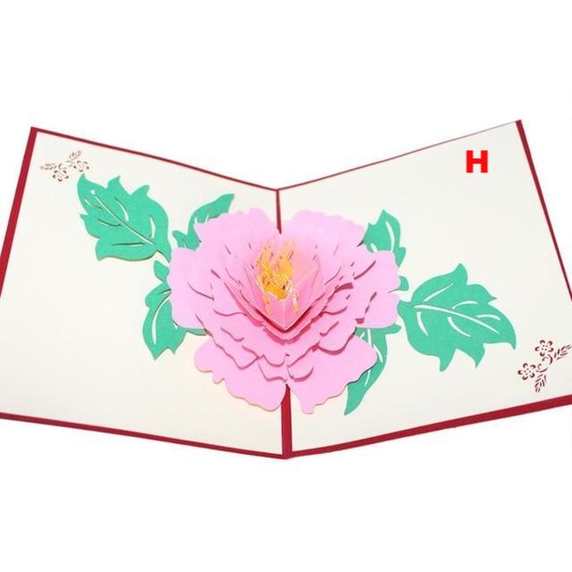 Valentines Day Gift Love in the Hand 3D Pop up Greeting Card Postcard Matching Envelope Handmade Birthday Cards - Lusy Store