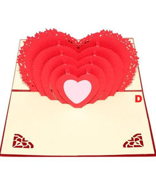 Valentines Day Gift Love in the Hand 3D Pop up Greeting Card Postcard Matching Envelope Handmade Birthday Cards - Lusy Store