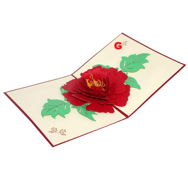 Valentines Day Gift Love in the Hand 3D Pop up Greeting Card Postcard Matching Envelope Handmade Birthday Cards - Lusy Store