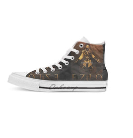 Vintage Sepia Ezio Collection Assassins Creed Casual High Top Lace-up Canvas Shoes Sneakers - Lusy Store
